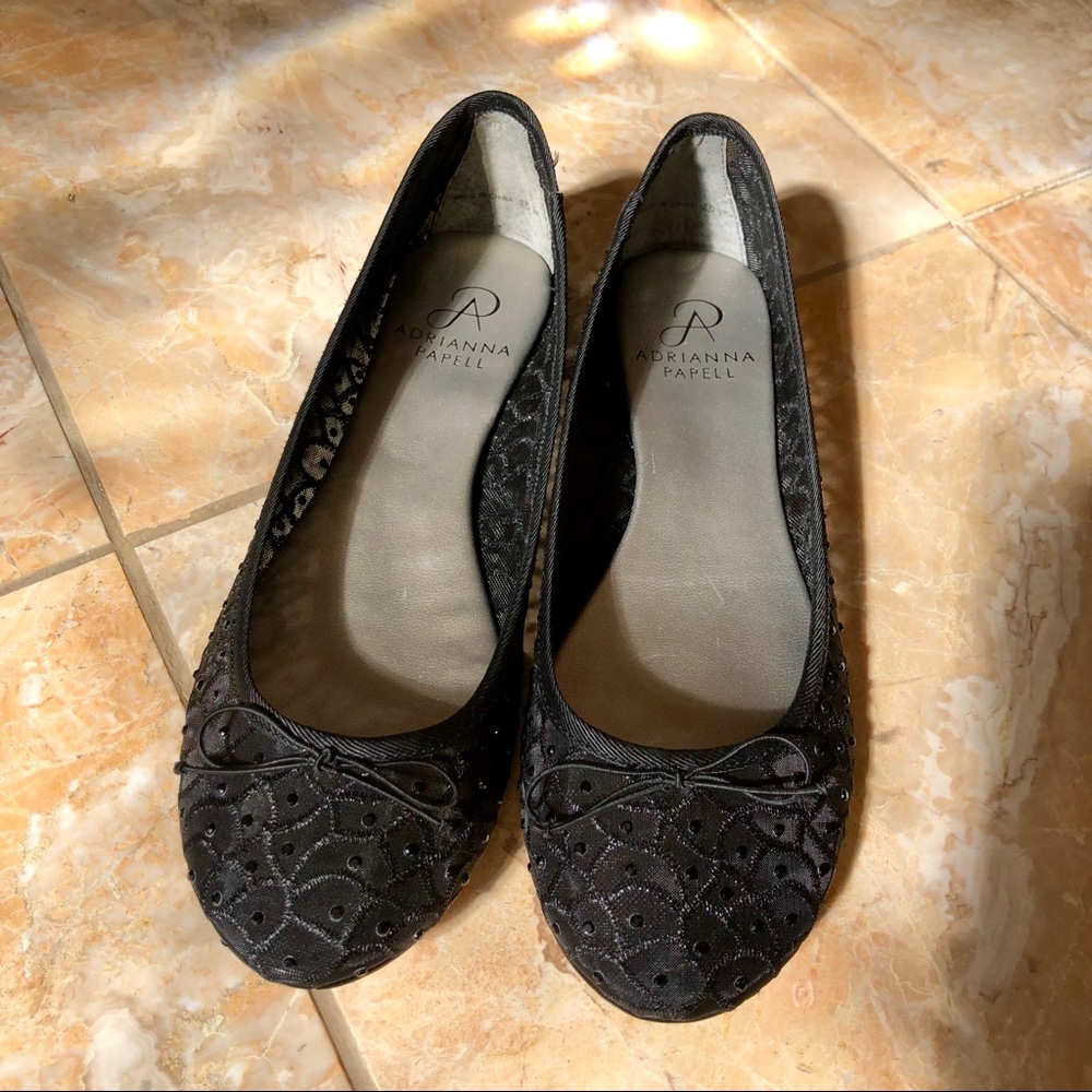 Adrianna Papell Women's Natalia Black Ballet Flats